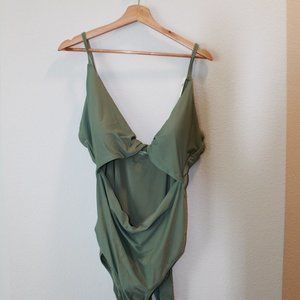 AERIE WRAP ONE PIECE SWIMSUIT - Green